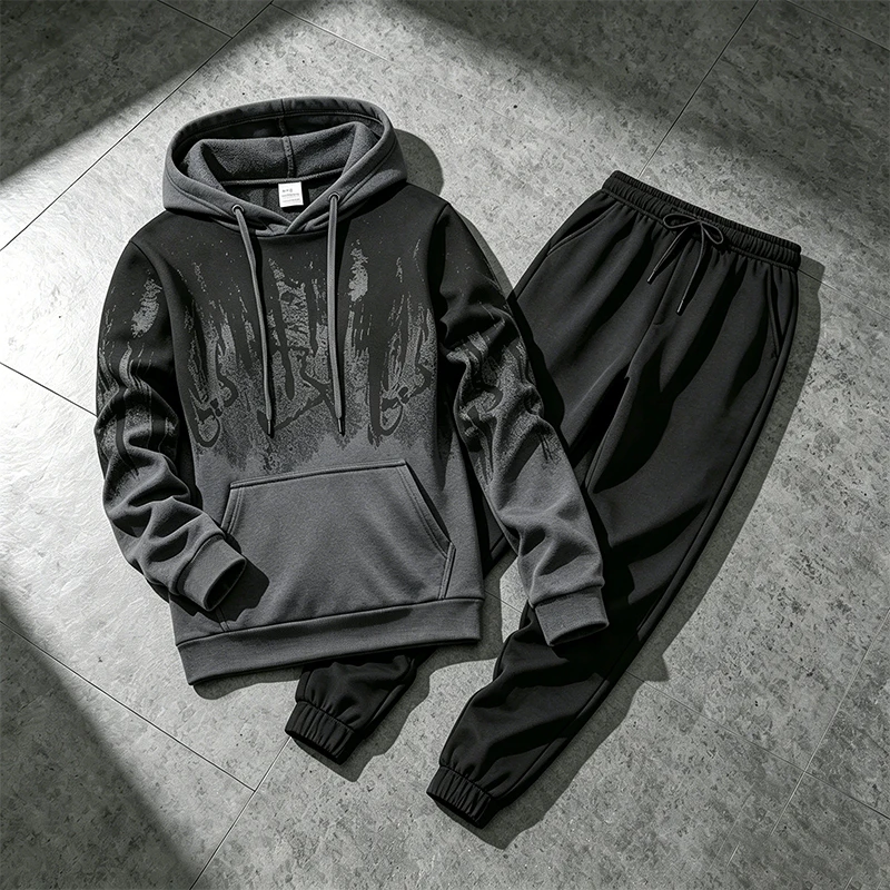 Winter Clothing Hoodie - Herbst-Winter Herren Hoodies Trainingsanzug Lässige Tintenverschüttungs-Sweatshirts