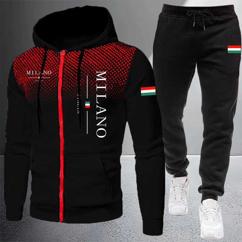 Winter Clothing Hoodie - 2026 Hochwertige Herrenbekleidung Reißverschluss-Kapuzenpullover Sport-Jogginganzug Herbst-Winter
