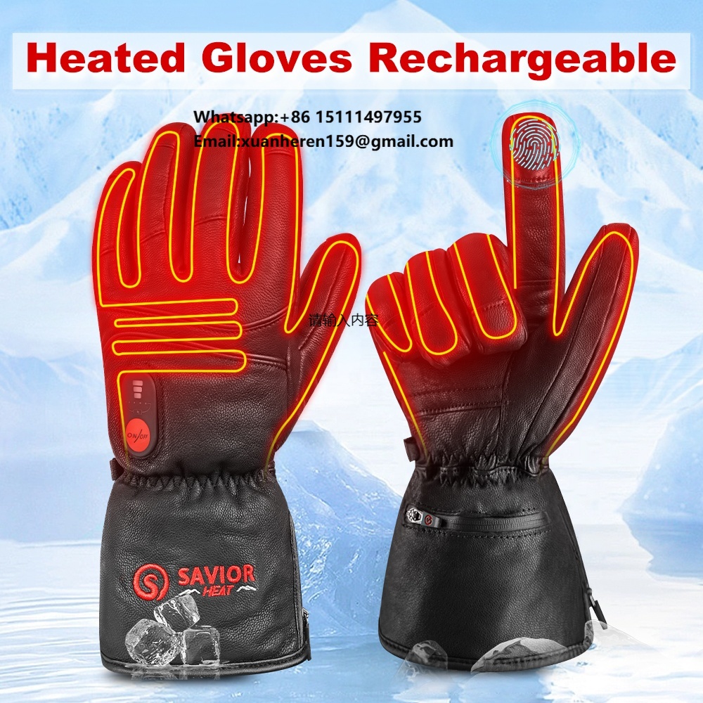 Heated Gloves Electric - Beheizte Lederhandschuhe für Herren und Damen,