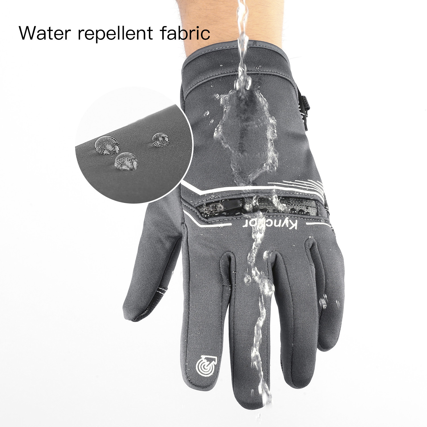 Waterproof Mitten Ski - Winter-Fahrradhandschuhe für Herren und Damen, wasserdicht,