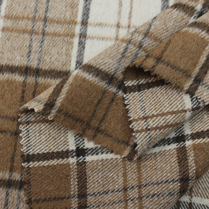 Winter Clothing Women'S - 100x148cm Weicher, dicker Vintage-Wollstoff mit Karomuster,
