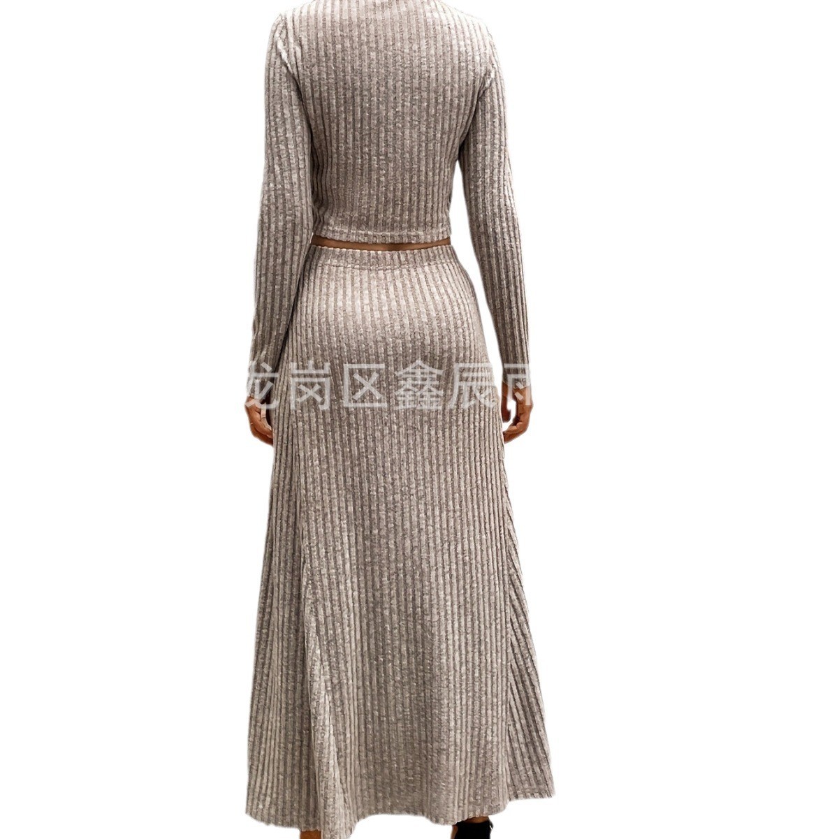 Winter Clothing Women'S - Winter Damenkleidung 2-teiliges Set Schlanker Langarm-Strickanzug
