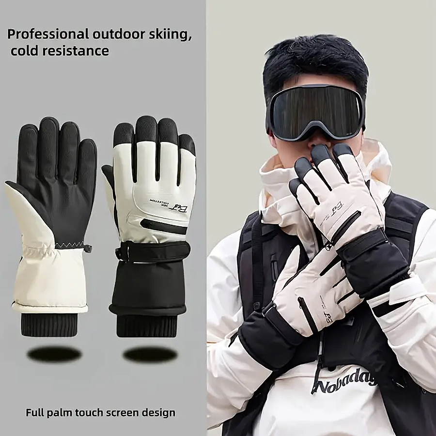 Waterproof Mitten Ski - Warme Winter-Skihandschuhe zum Snowboarden, Radfahren im