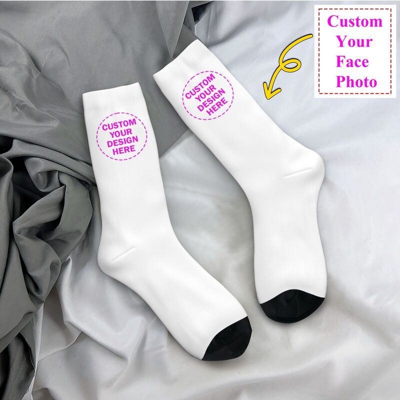 Winter Clothing Women'S - Personalisieren Sie individuelle Foto-Logo-Text-Männer-Frauen-Crew-Socken, Unisex, lustiges