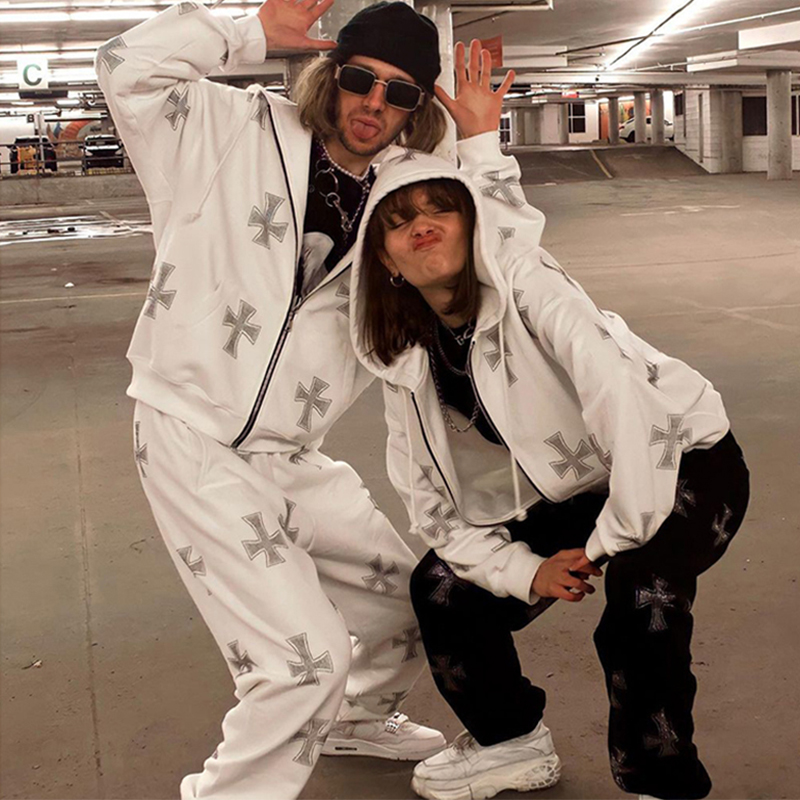 Winter Clothing Online - Amerikanische Hip-Hop Retro Hosenanzüge Winter Trainingsanzug
