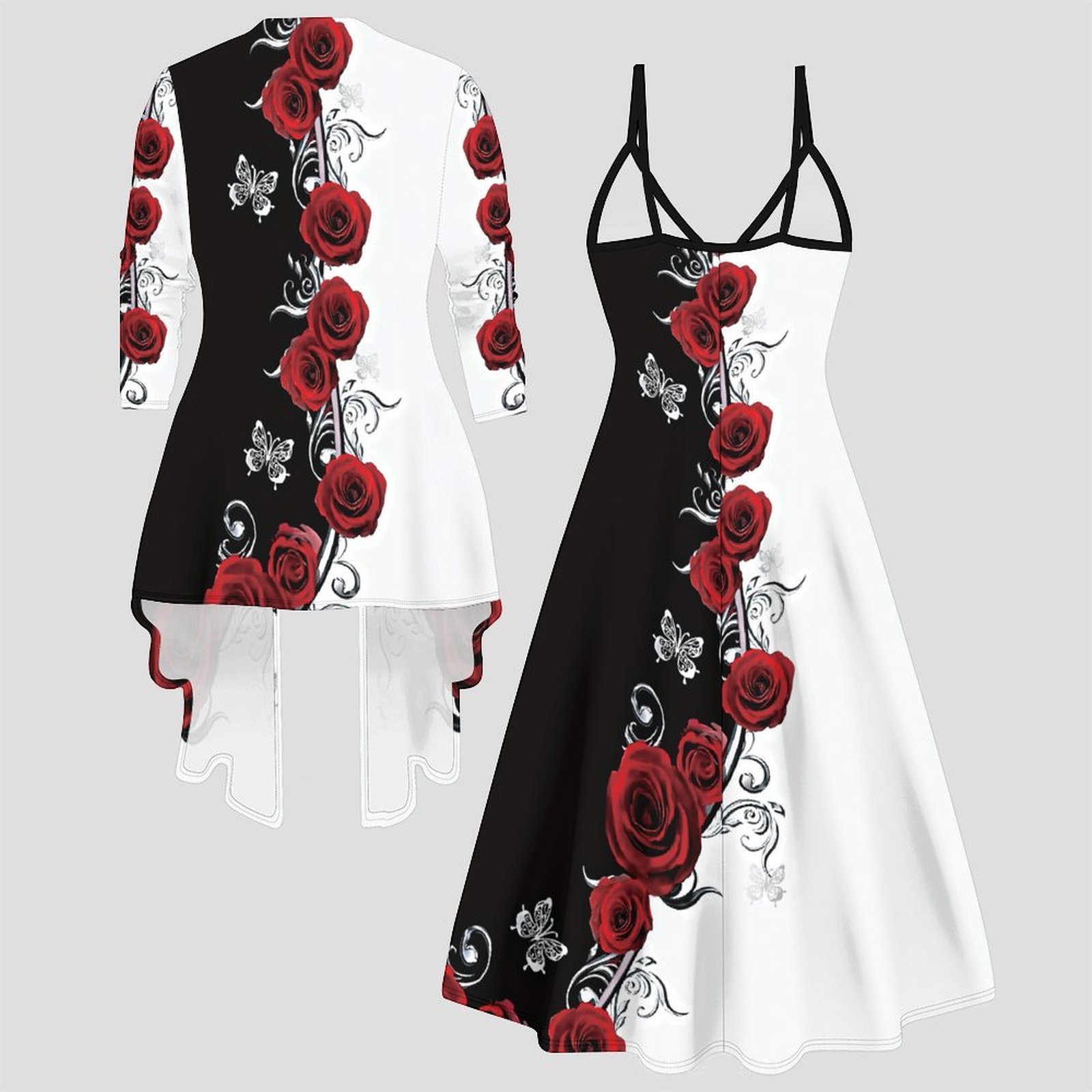Bedrucktes Zweiteiler-Set Dame – Winter Clothing Online Bewertung und Preis