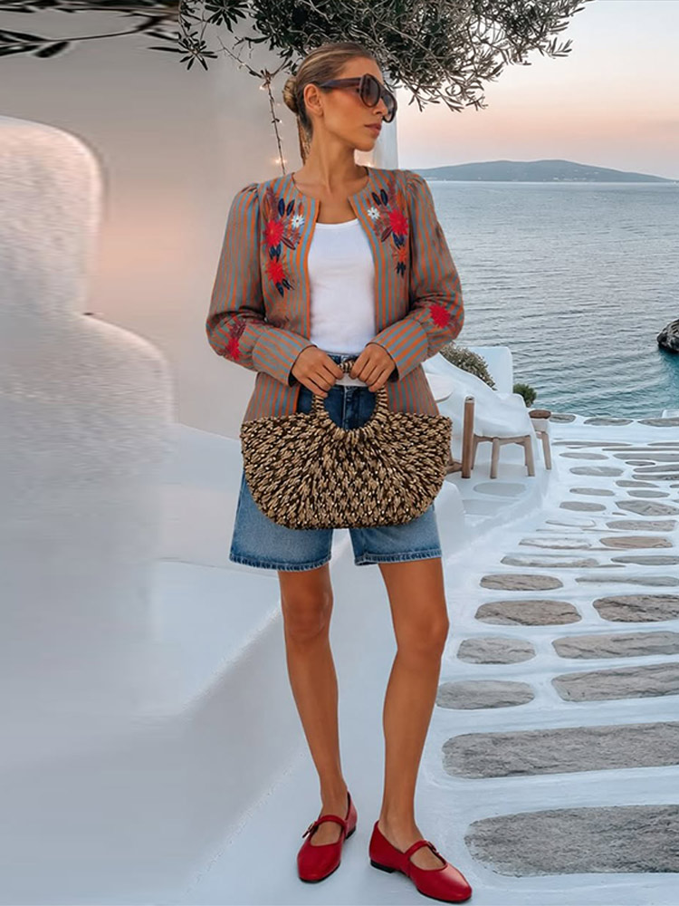 2026 Frühherbst Gestreifte Blu – Winter Clothing Women'S Bewertung und Preis